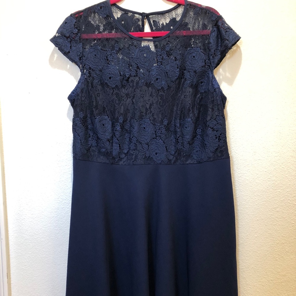 Blue lace dress